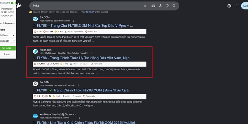 Truy cập vào đường link FLY88 chính thức
